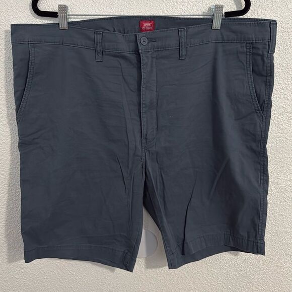 Levis Chino- blue flat front pocket shorts- Size 42 - Picture 1 of 7